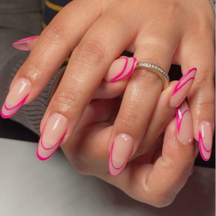 Pink French Nails