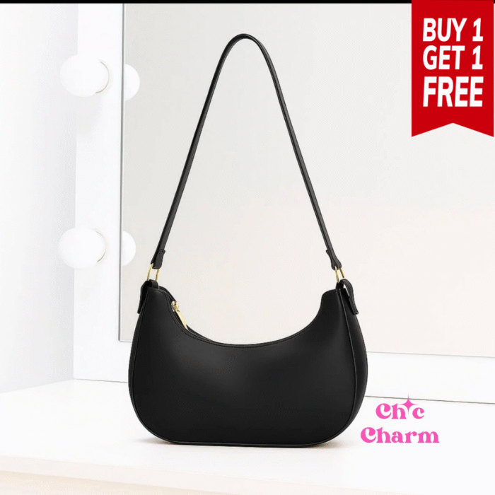 Chic Shoulder Bag - Black